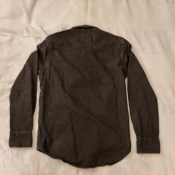 Levi's Classic Casual Snap Button Down Shirt - Marble Black - Picture 4 of 12